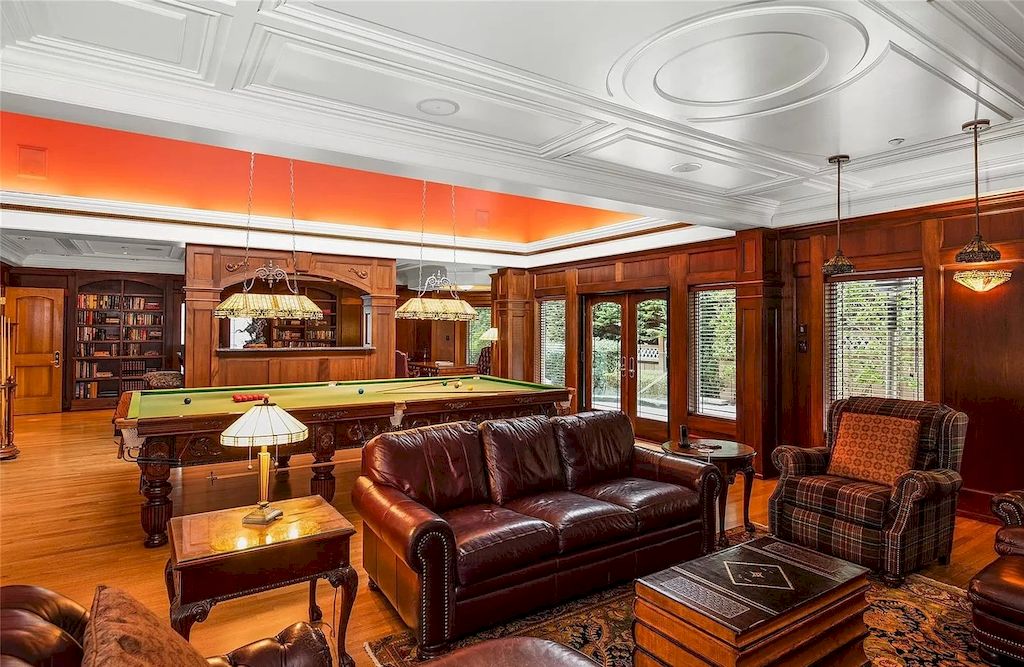The House in Oak Bay is entertainment haven complete with resort style living with a pool, hot tub, expansive patio sections including covered sections & oceanfront setting with beach access now available for sale