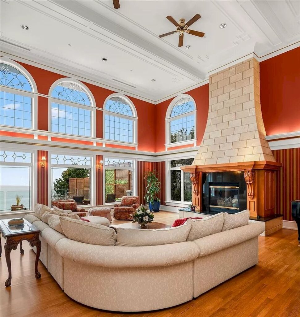 The House in Oak Bay is entertainment haven complete with resort style living with a pool, hot tub, expansive patio sections including covered sections & oceanfront setting with beach access now available for sale