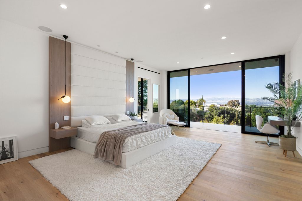 The Home in Sherman Oaks is a recently built modern masterpiece with unobstructed views of the city and mountains now available for sale. This home located at 3369 Alana Dr, Sherman Oaks, California;