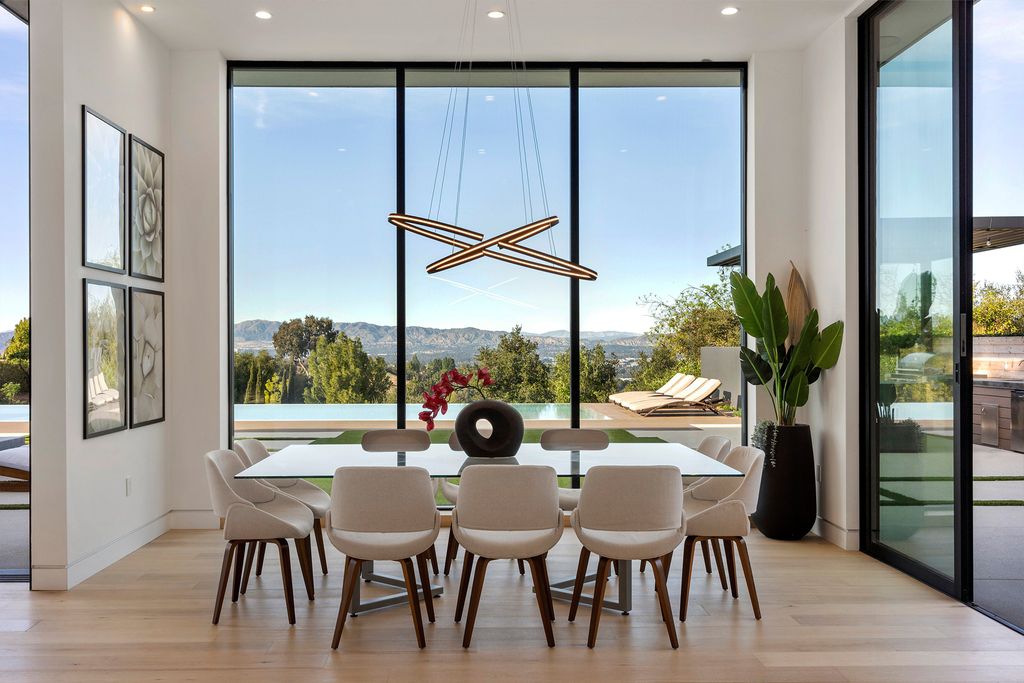 The Home in Sherman Oaks is a recently built modern masterpiece with unobstructed views of the city and mountains now available for sale. This home located at 3369 Alana Dr, Sherman Oaks, California;