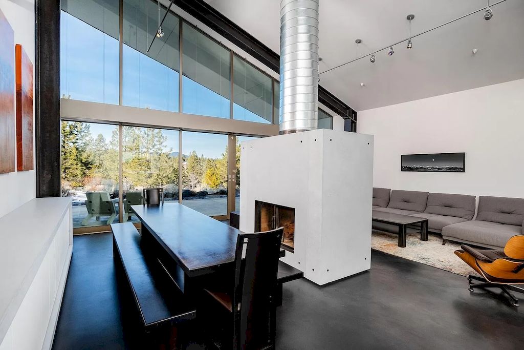 The House in Oregon has numerous outdoor spaces allow for an undisturbed experience with nature now available for sale