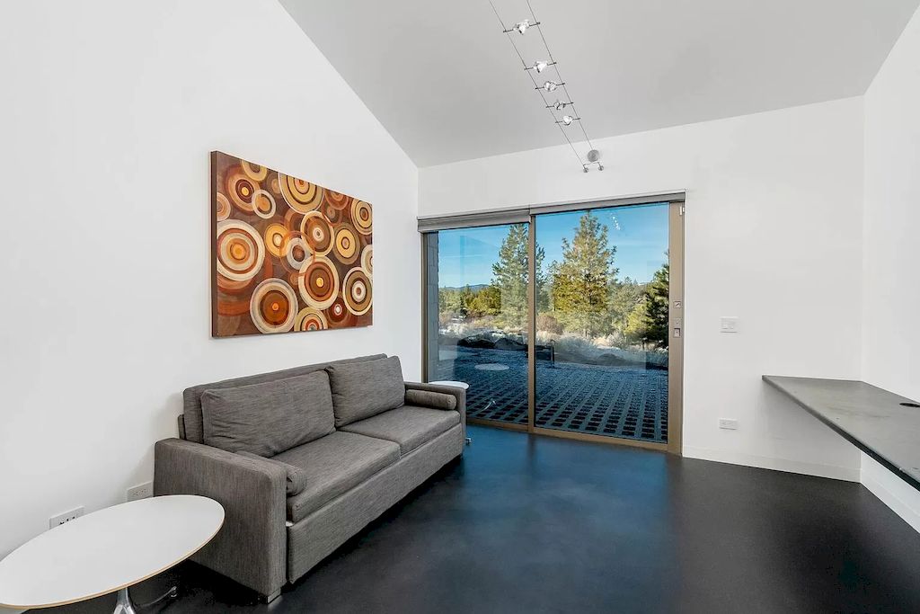 The House in Oregon has numerous outdoor spaces allow for an undisturbed experience with nature now available for sale