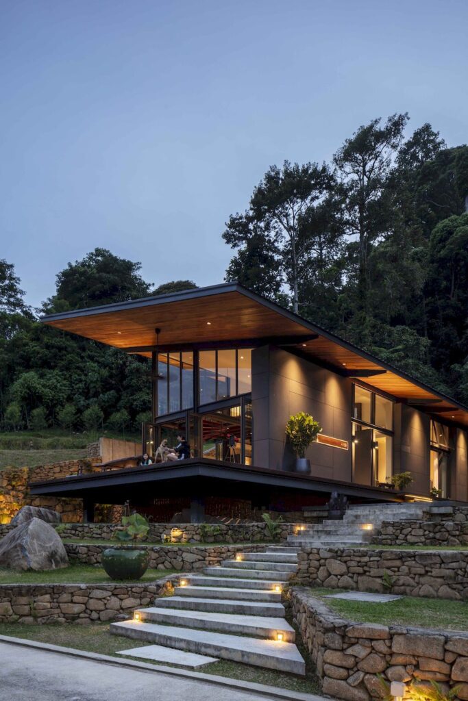Smolhaven House with Pitched Roof by Choo Gim Wah Architect