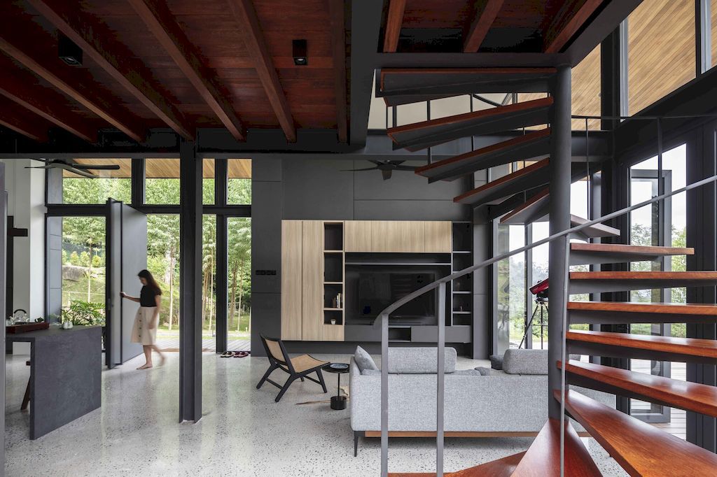 Smolhaven House with Pitched Roof by Choo Gim Wah Architect