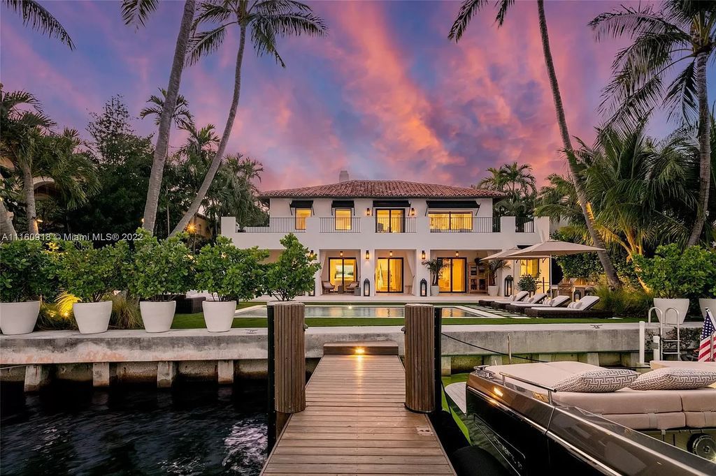 The Villa in Miami Beach is a breathtaking transitional Spanish villa was masterfully renovated featuring the highest quality finishes now available for sale. This home located at 5401 Pine Tree Dr, Miami Beach, Florida