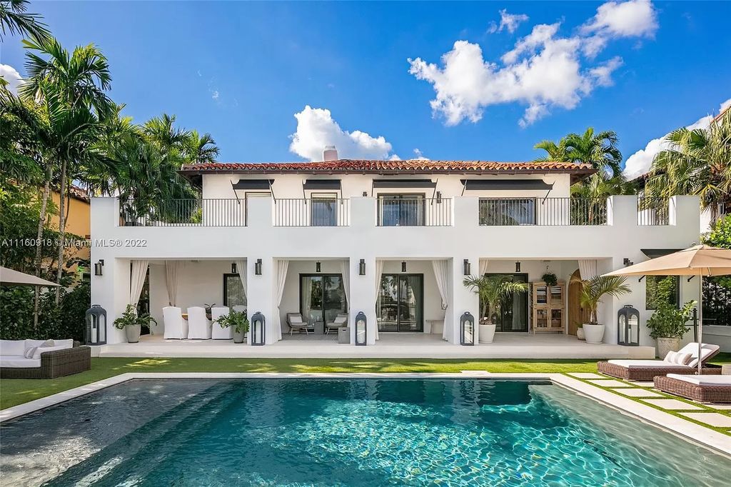 The Villa in Miami Beach is a breathtaking transitional Spanish villa was masterfully renovated featuring the highest quality finishes now available for sale. This home located at 5401 Pine Tree Dr, Miami Beach, Florida