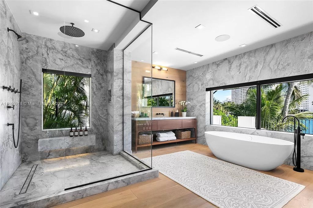 The Villa in Miami Beach is a breathtaking transitional Spanish villa was masterfully renovated featuring the highest quality finishes now available for sale. This home located at 5401 Pine Tree Dr, Miami Beach, Florida