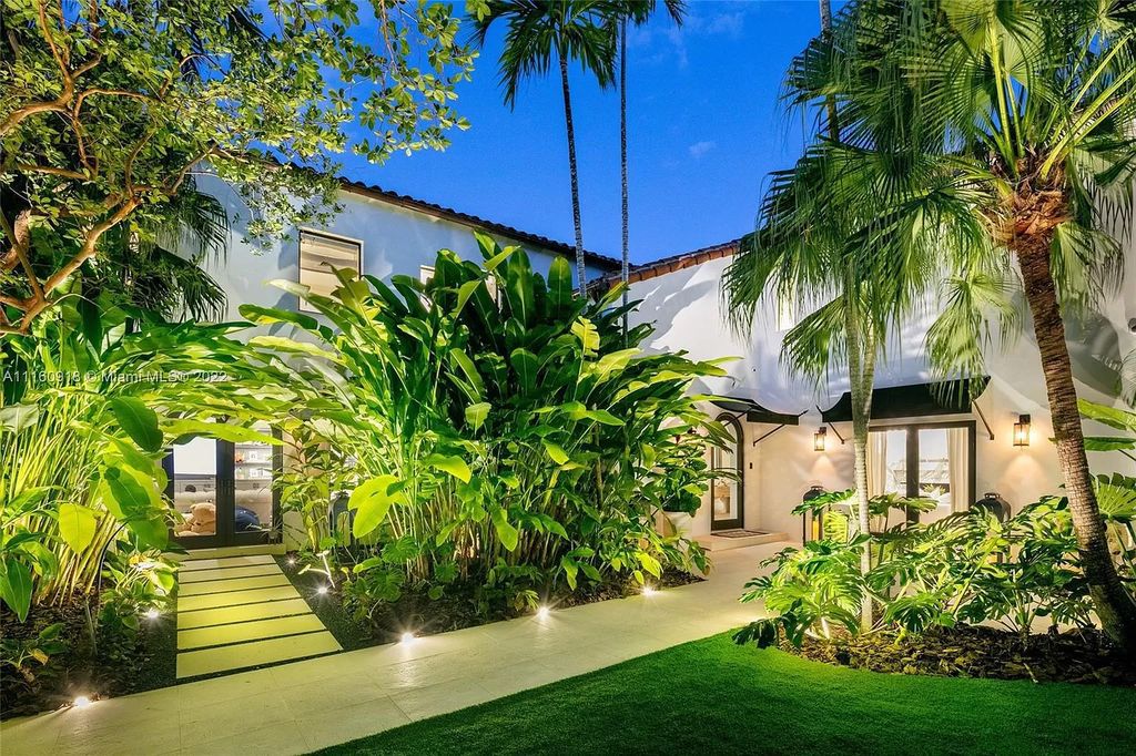 The Villa in Miami Beach is a breathtaking transitional Spanish villa was masterfully renovated featuring the highest quality finishes now available for sale. This home located at 5401 Pine Tree Dr, Miami Beach, Florida