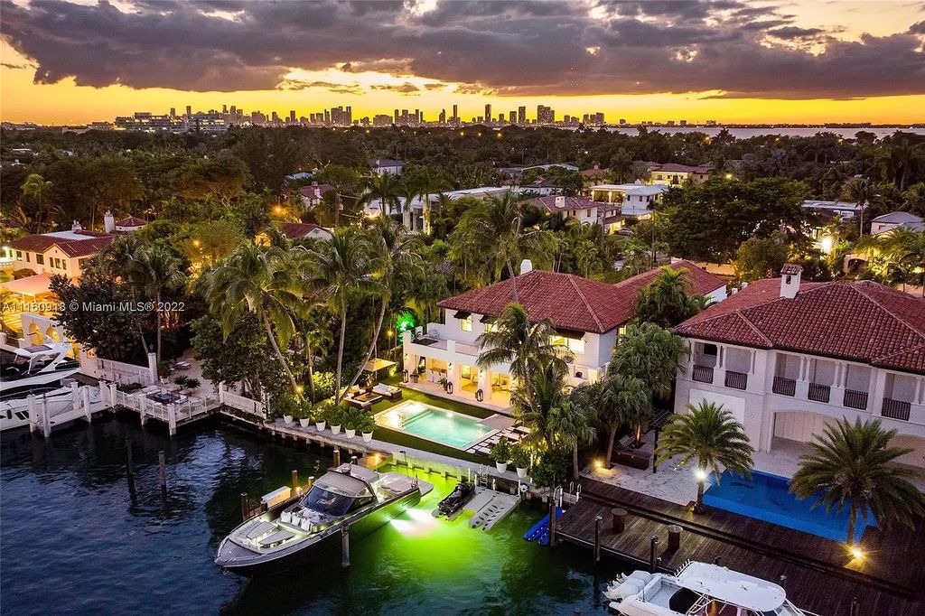 The Villa in Miami Beach is a breathtaking transitional Spanish villa was masterfully renovated featuring the highest quality finishes now available for sale. This home located at 5401 Pine Tree Dr, Miami Beach, Florida