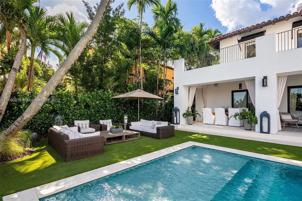 The Villa in Miami Beach is a breathtaking transitional Spanish villa was masterfully renovated featuring the highest quality finishes now available for sale. This home located at 5401 Pine Tree Dr, Miami Beach, Florida