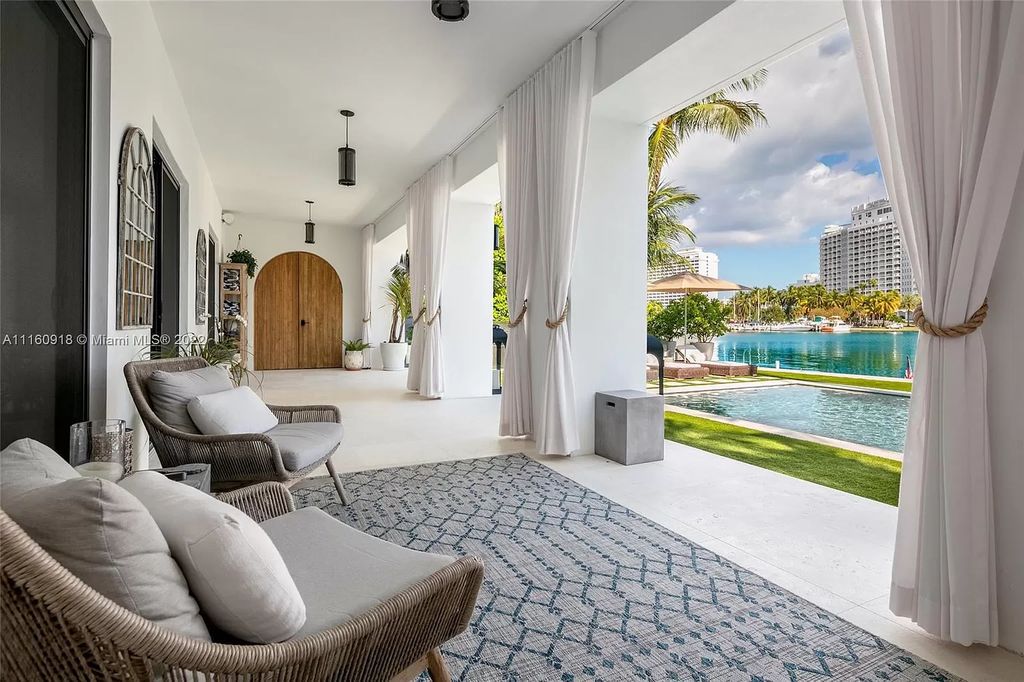 The Villa in Miami Beach is a breathtaking transitional Spanish villa was masterfully renovated featuring the highest quality finishes now available for sale. This home located at 5401 Pine Tree Dr, Miami Beach, Florida