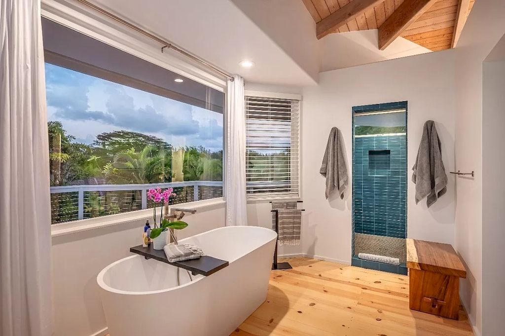 The Home in Hawaii is a luxurious home where you can share your abundance with family, friends and vacationing guests now available for sale. This home located at 5146 Hanalei Plantation Rd, Princeville, Hawaii; offering 04 bedrooms and 04 bathrooms with 3,157 square feet of living spaces. 