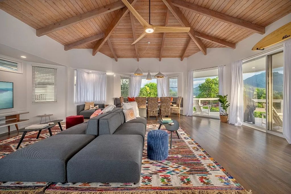 The Home in Hawaii is a luxurious home where you can share your abundance with family, friends and vacationing guests now available for sale. This home located at 5146 Hanalei Plantation Rd, Princeville, Hawaii; offering 04 bedrooms and 04 bathrooms with 3,157 square feet of living spaces. 