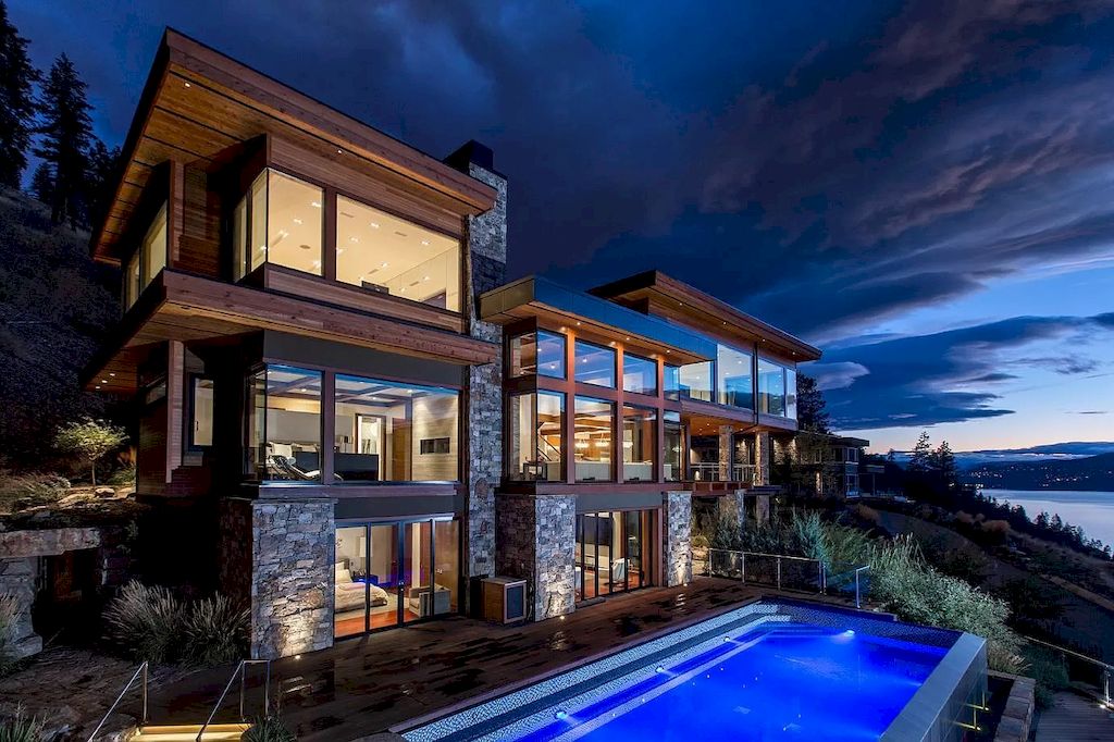 The Home in Kelowna is truly beyond compare complimented by a home gym, his and hers closets & ensuite, inviting relaxation room, now available for sale