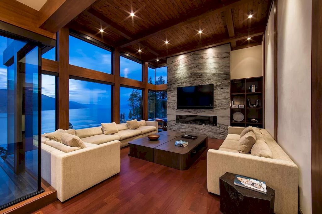 The Home in Kelowna is truly beyond compare complimented by a home gym, his and hers closets & ensuite, inviting relaxation room, now available for sale