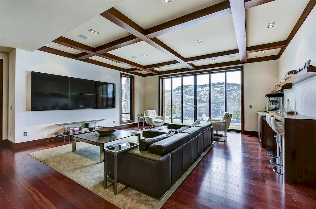 The Home in Kelowna is truly beyond compare complimented by a home gym, his and hers closets & ensuite, inviting relaxation room, now available for sale