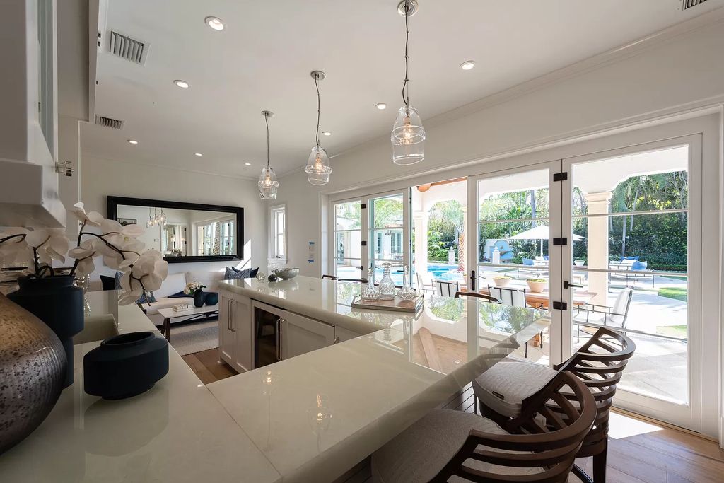 The Villa in Palm Beach is a wonderful Mediterranean Villa with substantial renovations now reaching completion now available for sale. This home located at 1320 N Lake Way, Palm Beach, Florida