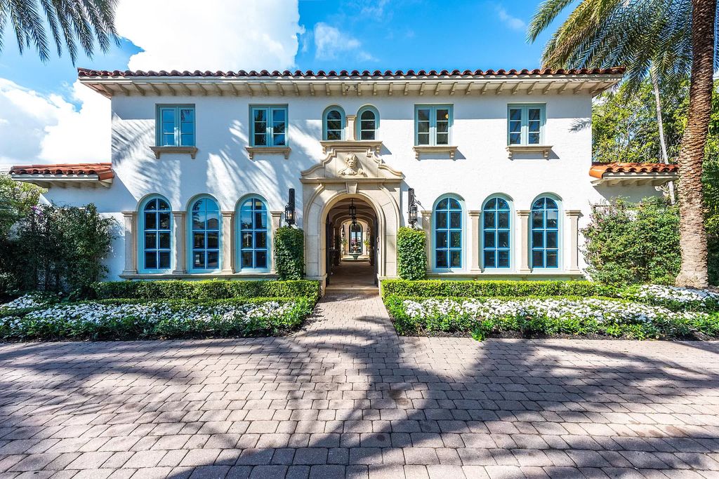 The Villa in Palm Beach is a wonderful Mediterranean Villa with substantial renovations now reaching completion now available for sale. This home located at 1320 N Lake Way, Palm Beach, Florida