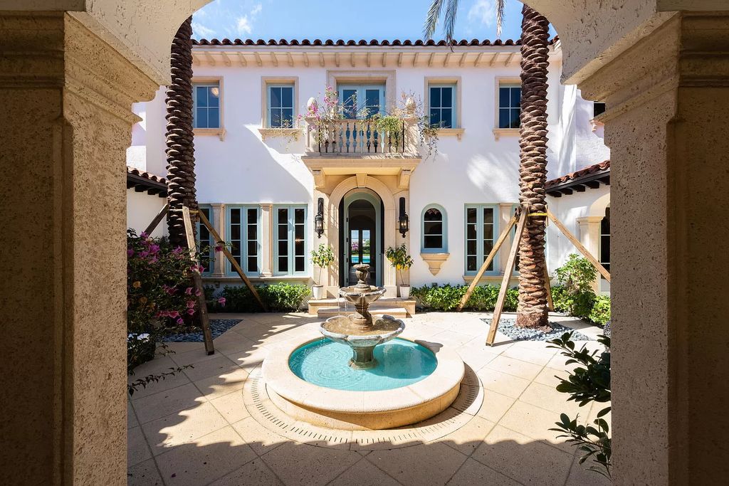 The Villa in Palm Beach is a wonderful Mediterranean Villa with substantial renovations now reaching completion now available for sale. This home located at 1320 N Lake Way, Palm Beach, Florida