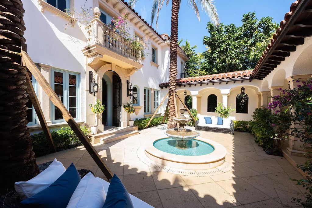 The Villa in Palm Beach is a wonderful Mediterranean Villa with substantial renovations now reaching completion now available for sale. This home located at 1320 N Lake Way, Palm Beach, Florida