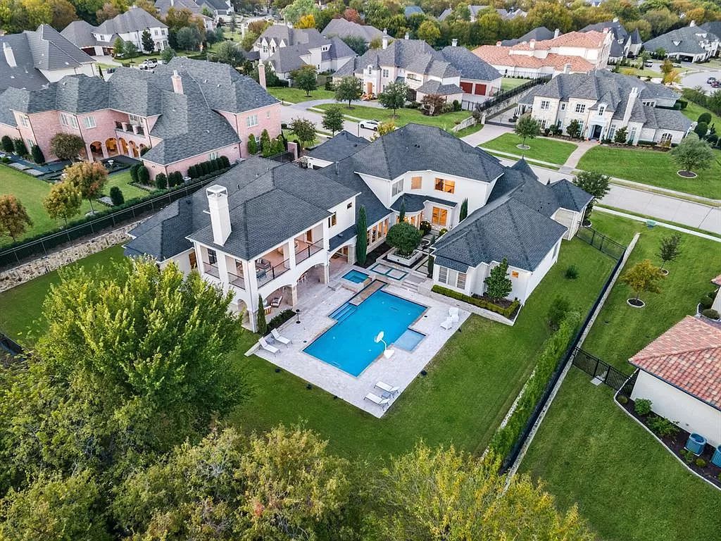 An Exceptional Custom Home in Allen has An Expansive Landscaped Yard with Pool Asking for 3700000 10