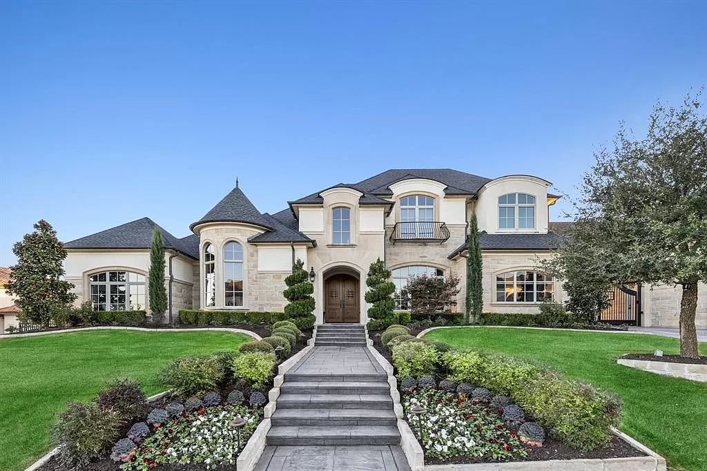 The Home in Allen set on the Twin Creeks Golf Course on a gated community boasts luxurious finishes with exceptional detail now available for sale. This home located at 413 Woodlake Dr, Allen, Texas