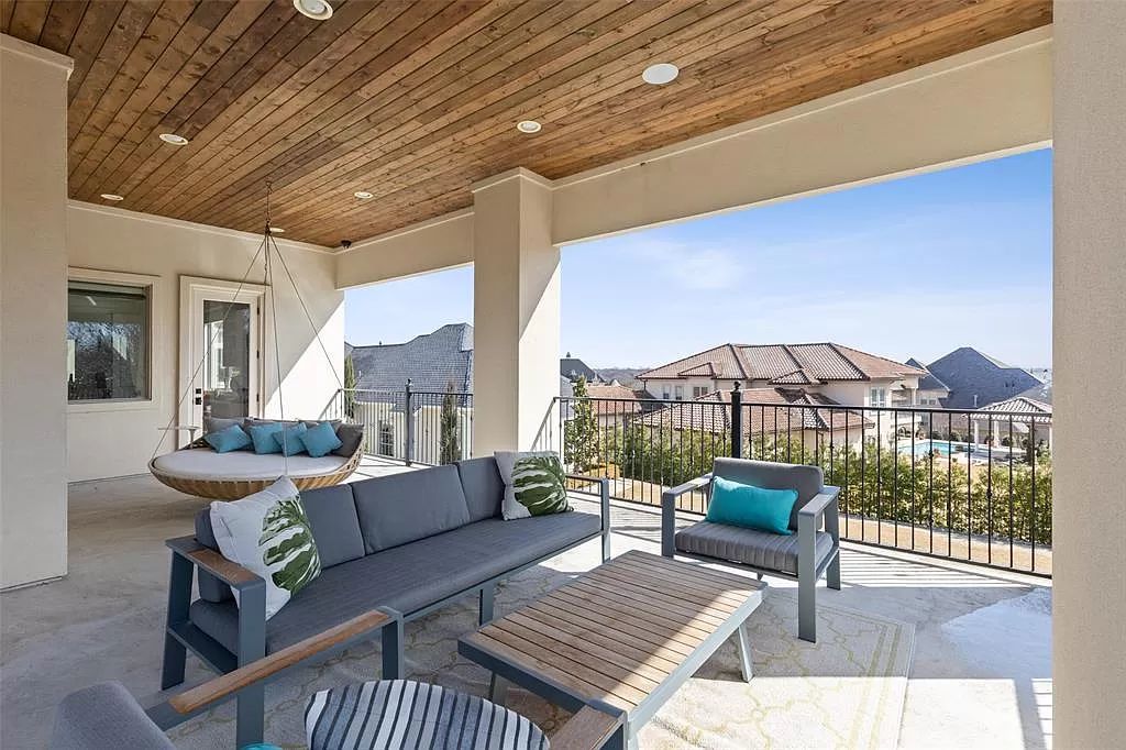 The Home in Allen set on the Twin Creeks Golf Course on a gated community boasts luxurious finishes with exceptional detail now available for sale. This home located at 413 Woodlake Dr, Allen, Texas