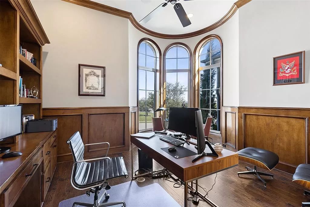 The Home in Allen set on the Twin Creeks Golf Course on a gated community boasts luxurious finishes with exceptional detail now available for sale. This home located at 413 Woodlake Dr, Allen, Texas