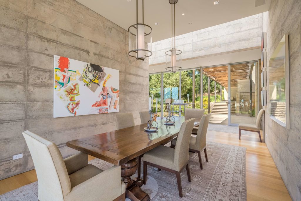 The Home in Sonoma is an architecturally significant estate with vineyard creates a harmonious convergence of nature now available for sale. This house located at 1861 Hale Rd, Sonoma, California