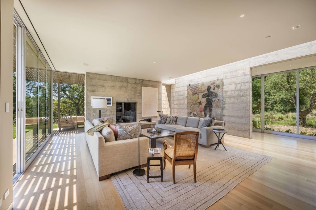 The Home in Sonoma is an architecturally significant estate with vineyard creates a harmonious convergence of nature now available for sale. This house located at 1861 Hale Rd, Sonoma, California