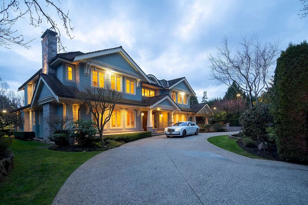 The House in Vancouver has exceptionally landscaped outdoor grounds feature a full size tennis court, a mini golf putting green, a Japanese Zen garden, now available for sale