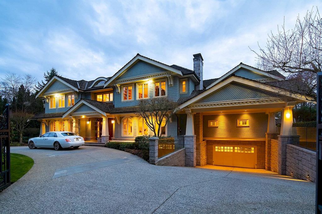 The House in Vancouver has exceptionally landscaped outdoor grounds feature a full size tennis court, a mini golf putting green, a Japanese Zen garden, now available for sale