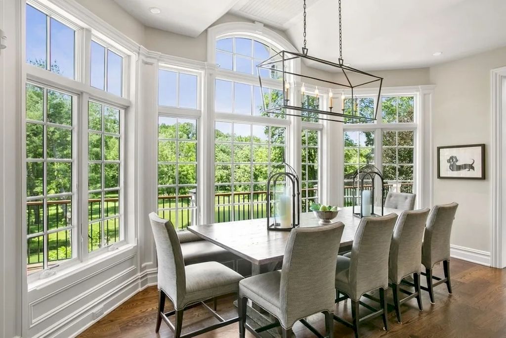 The Home in New Jersey is a luxurious farmhouse compounds featuring soaring ceilings, glass walls, a beautiful pool, a gallery and more now available for sale. This home located at 255 E Saddle River Rd, Saddle River, New Jersey; offering 06 bedrooms and 07 bathrooms with approximately 10 acres of land.