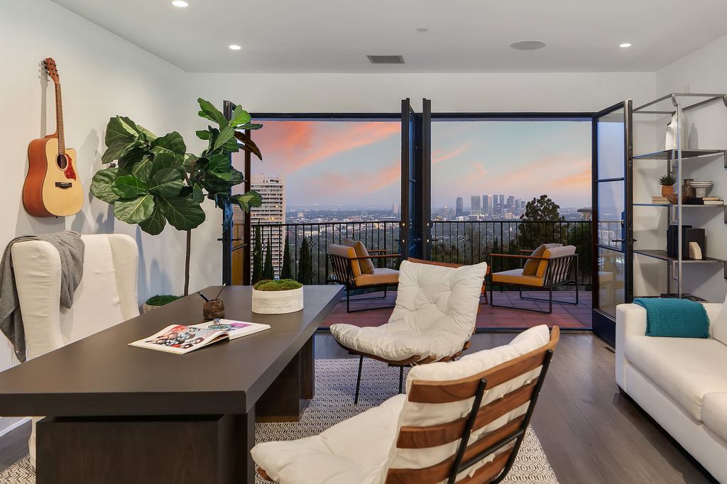 The Villa in Los Angeles is a newly built compound with separate guest house and pool bath perfect for for entertaining now available for sale. This home located at 9368 Flicker Way, Los Angeles, California