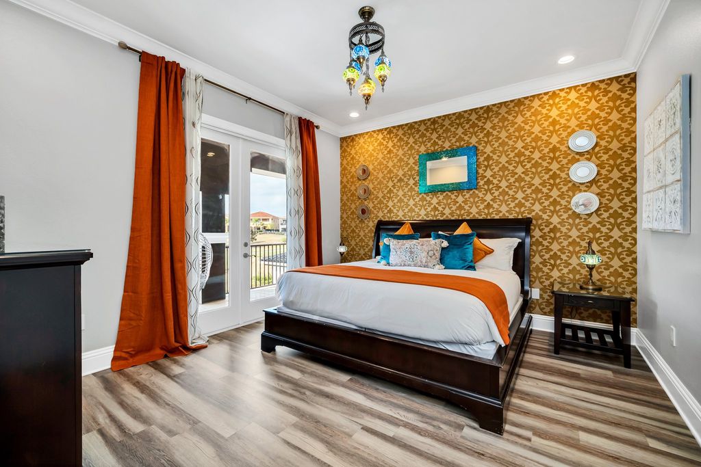 The Home in Reunion is a stunning fully furnished residence has an open contemporary floor plan which exudes luxury now available for sale. This home located at 521 Muirfield Loop, Reunion, Florida