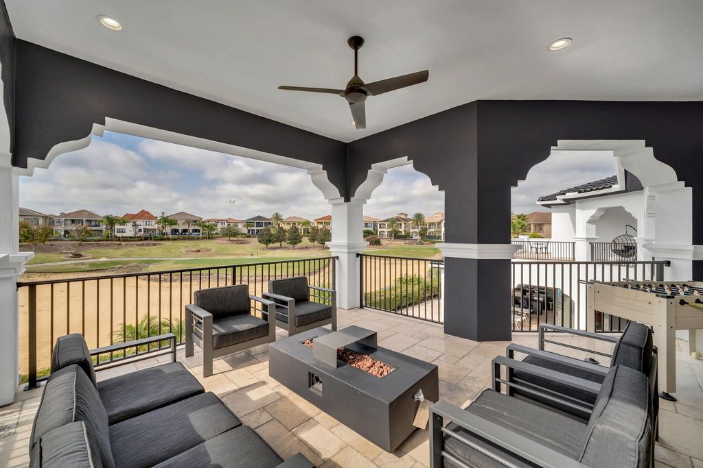 The Home in Reunion is a stunning fully furnished residence has an open contemporary floor plan which exudes luxury now available for sale. This home located at 521 Muirfield Loop, Reunion, Florida