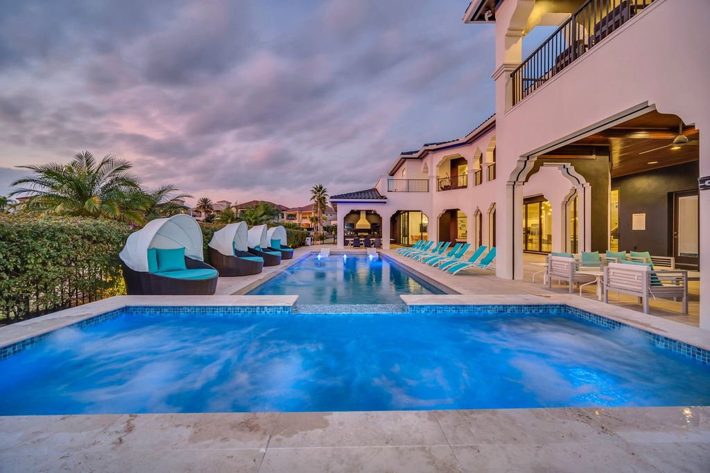 The Home in Reunion is a stunning fully furnished residence has an open contemporary floor plan which exudes luxury now available for sale. This home located at 521 Muirfield Loop, Reunion, Florida