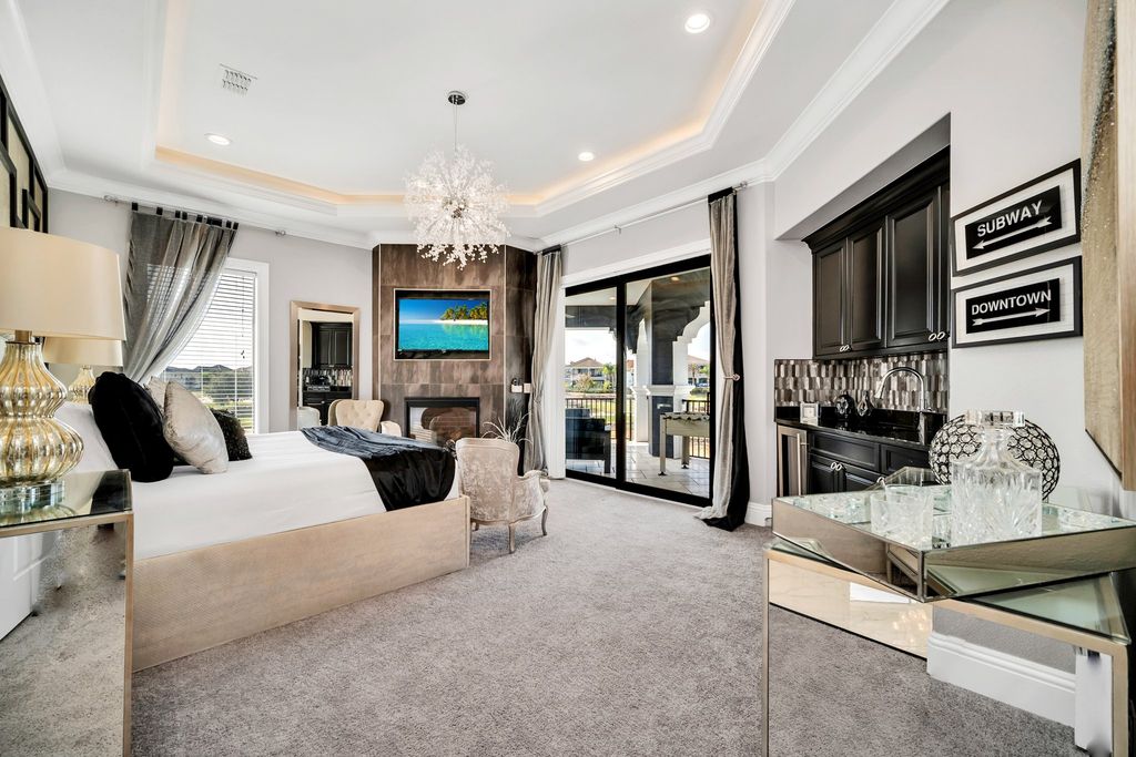 The Home in Reunion is a stunning fully furnished residence has an open contemporary floor plan which exudes luxury now available for sale. This home located at 521 Muirfield Loop, Reunion, Florida
