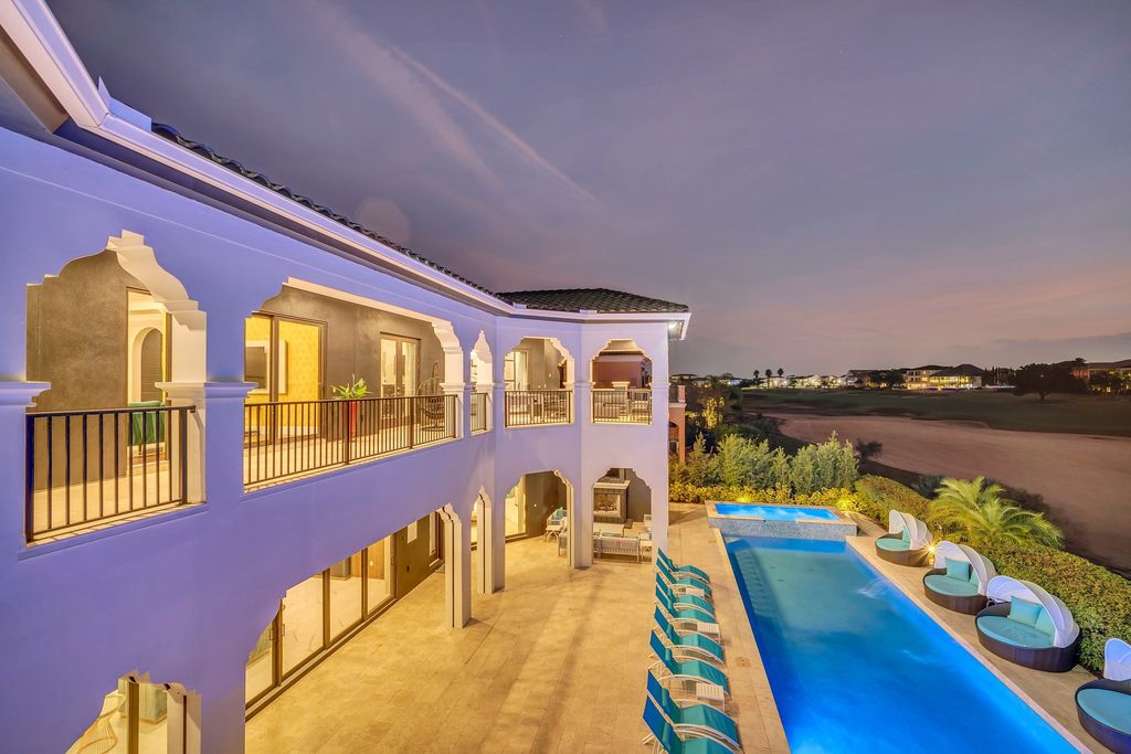 The Home in Reunion is a stunning fully furnished residence has an open contemporary floor plan which exudes luxury now available for sale. This home located at 521 Muirfield Loop, Reunion, Florida