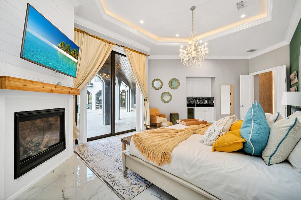 The Home in Reunion is a stunning fully furnished residence has an open contemporary floor plan which exudes luxury now available for sale. This home located at 521 Muirfield Loop, Reunion, Florida