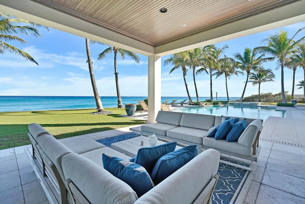 The Lake Worth Mansion is a contemporary South Florida ultra luxury waterfront real estate masterpiece boasting unparalleled resort inspired comforts now available for sale. This home located at 1400 S Ocean Blvd, Lake Worth, Florida