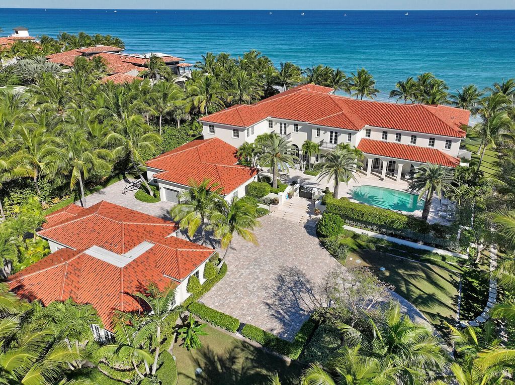 The Lake Worth Mansion is a contemporary South Florida ultra luxury waterfront real estate masterpiece boasting unparalleled resort inspired comforts now available for sale. This home located at 1400 S Ocean Blvd, Lake Worth, Florida