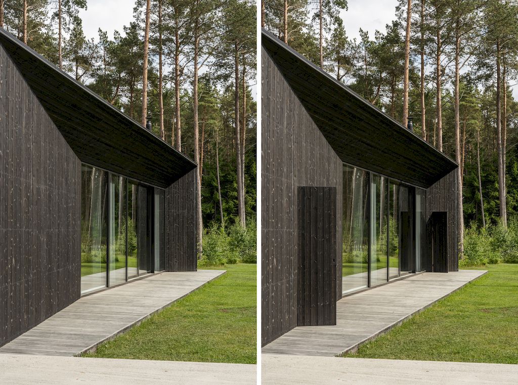U shaped House Estonian wraps around a private garden by Kuu Arhitektid 9