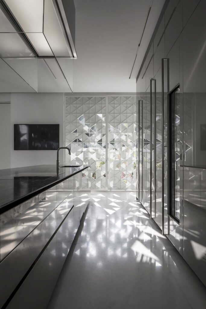 D3 House with Triangular Openings of Aluminium Facade by Pitsou Kedem 10