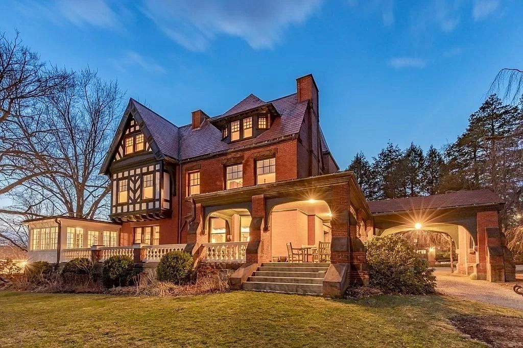 The Home in Massachusetts is a luxurious home having elegant rooms with carved-oak staircase, cherry-paneled and oak-paneled walls now available for sale. This home located at 16 Fairmont Ave, Newton, Massachusetts; offering 07 bedrooms and 07 bathrooms with 8,542 square feet of living spaces.