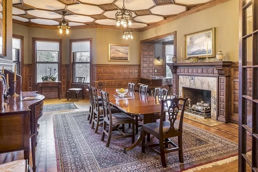 The Home in Massachusetts is a luxurious home having elegant rooms with carved-oak staircase, cherry-paneled and oak-paneled walls now available for sale. This home located at 16 Fairmont Ave, Newton, Massachusetts; offering 07 bedrooms and 07 bathrooms with 8,542 square feet of living spaces.