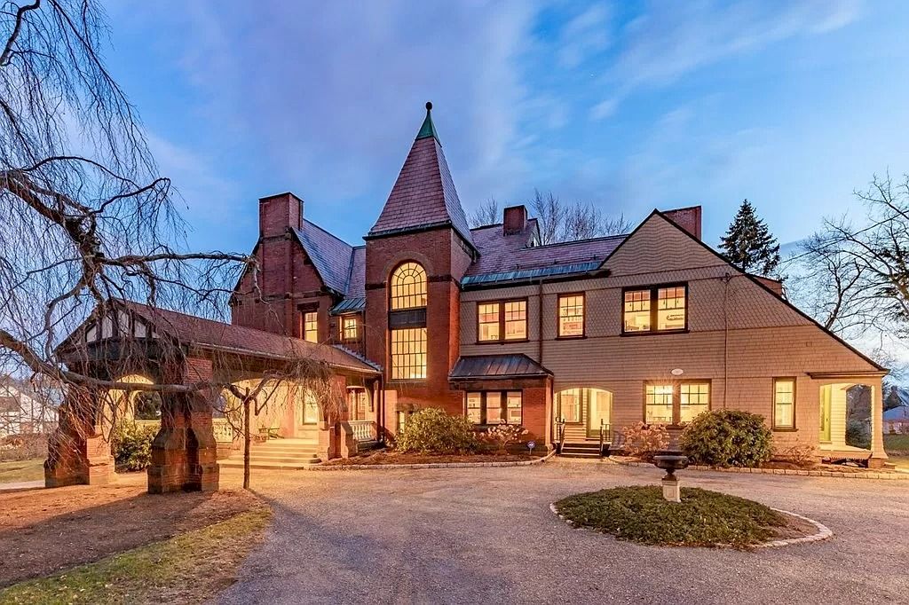 The Home in Massachusetts is a luxurious home having elegant rooms with carved-oak staircase, cherry-paneled and oak-paneled walls now available for sale. This home located at 16 Fairmont Ave, Newton, Massachusetts; offering 07 bedrooms and 07 bathrooms with 8,542 square feet of living spaces.