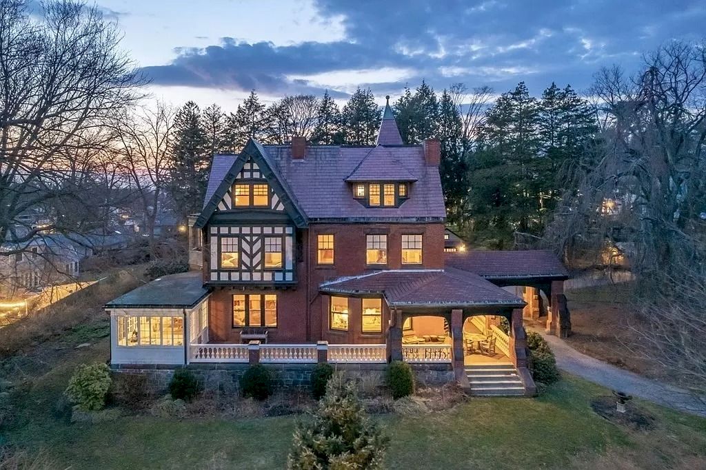 The Home in Massachusetts is a luxurious home having elegant rooms with carved-oak staircase, cherry-paneled and oak-paneled walls now available for sale. This home located at 16 Fairmont Ave, Newton, Massachusetts; offering 07 bedrooms and 07 bathrooms with 8,542 square feet of living spaces.