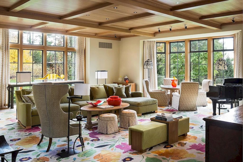 The Home in Connecticut is a luxurious home which is harmoniously combines modern and tradition aesthetics while using the finest materials and workmanship now available for sale. This home located at 15 Dairy Rd, Greenwich, Connecticut; offering 07 bedrooms and 13 bathrooms with 16,359 square feet of living spaces.