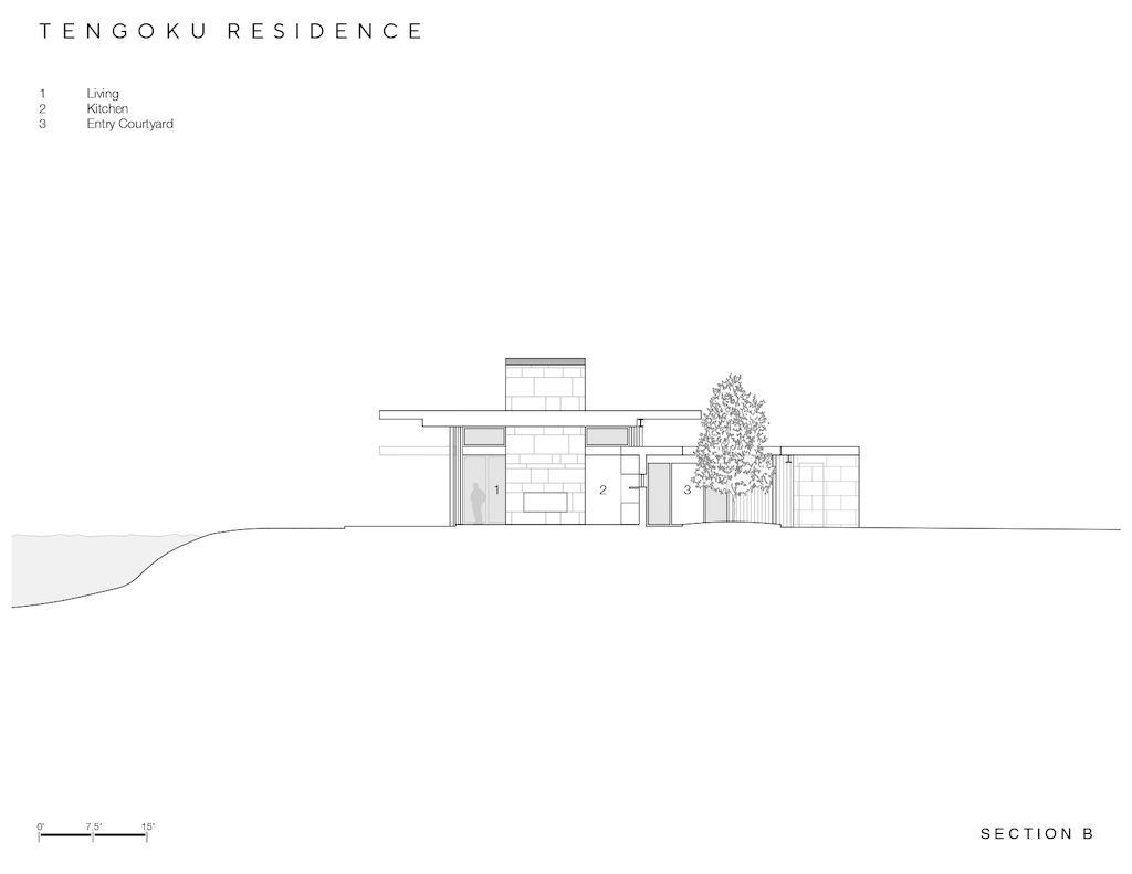 Tengoku house vacation home around courtyard garden by CLB Architects 1